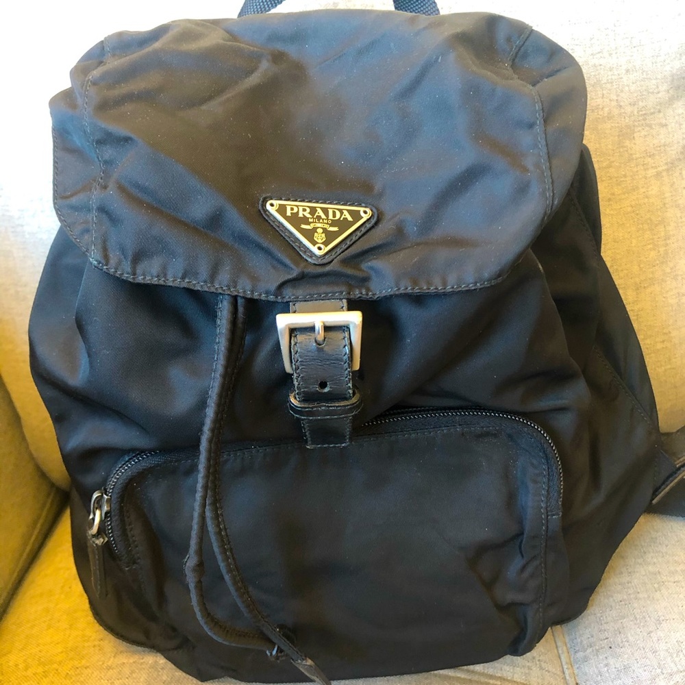 Authentic Prada Tessuto Black Mini Backpack
